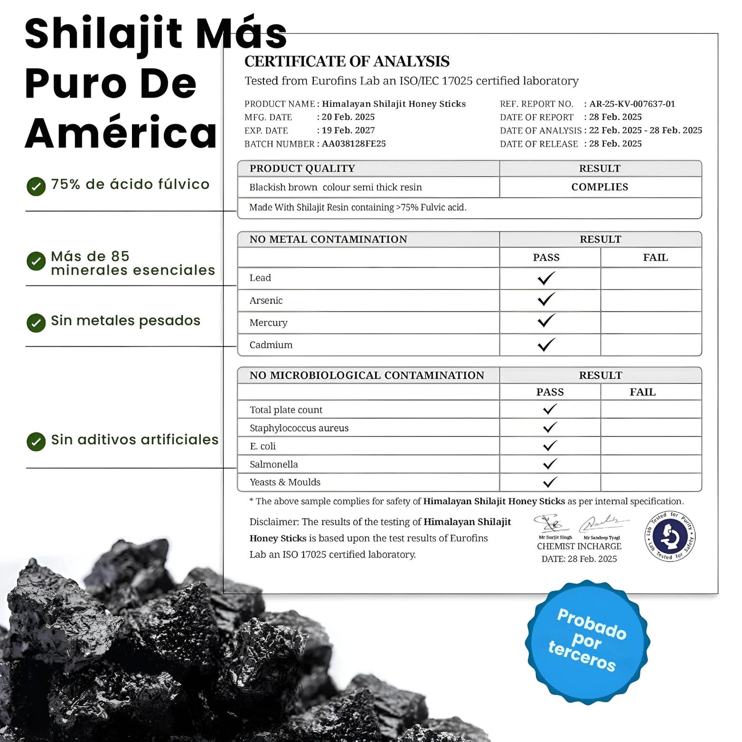 Organic Shilajit Honey Sticks - Alurene