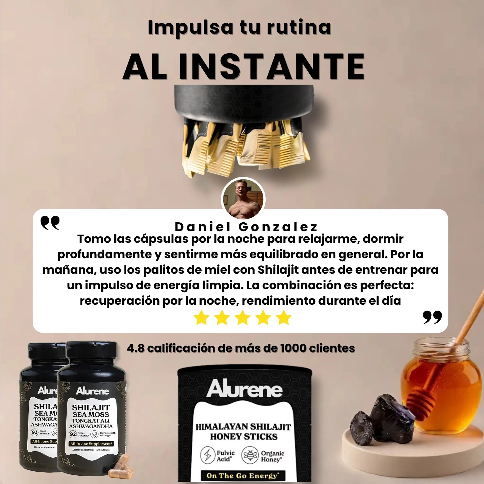 Organic Shilajit Honey Sticks - Alurene