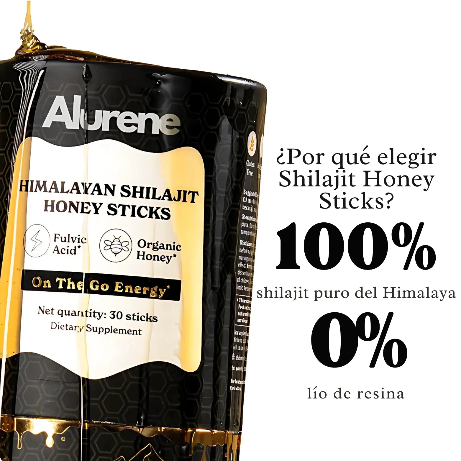 Organic Shilajit Honey Sticks - Alurene