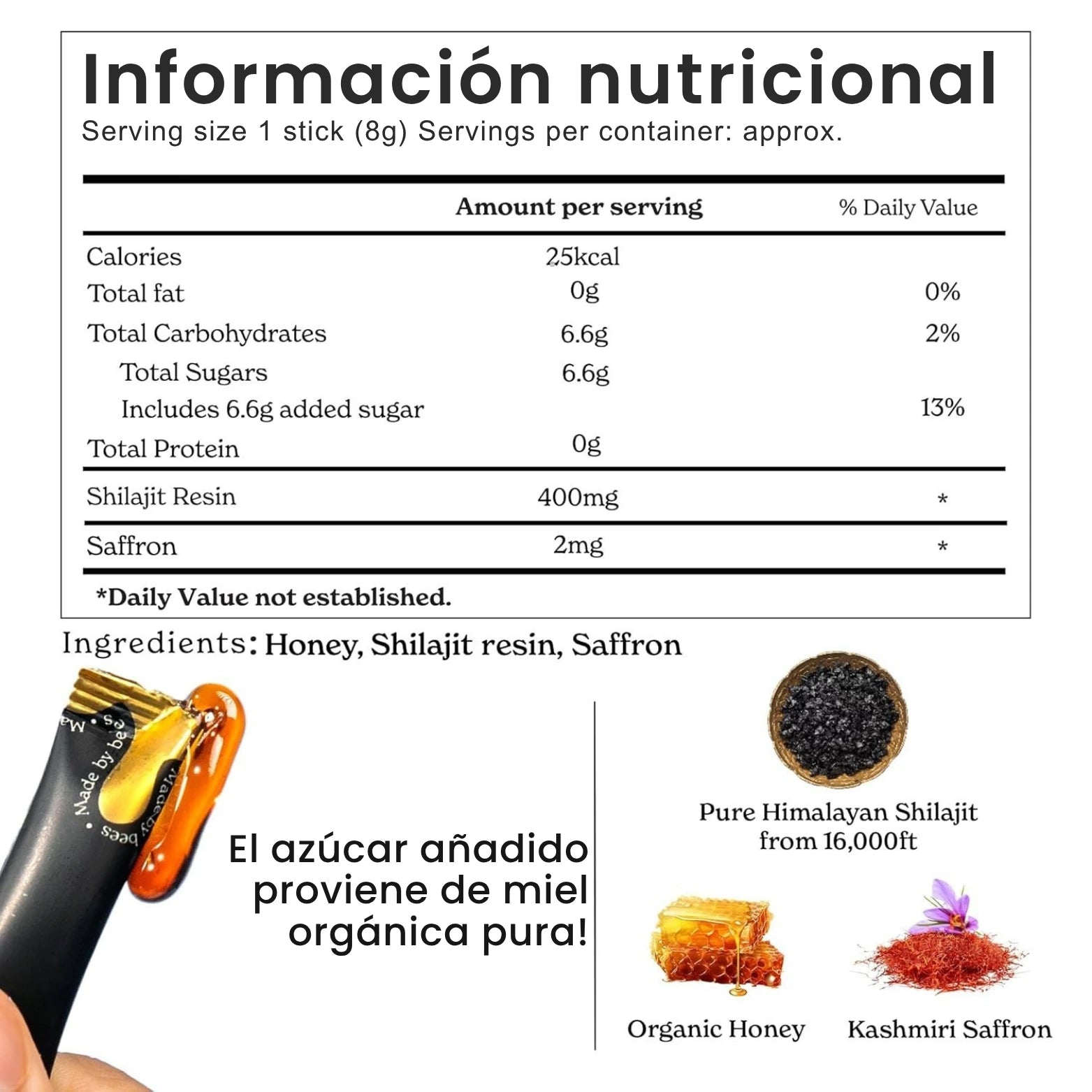 Organic Shilajit Honey Sticks - Alurene