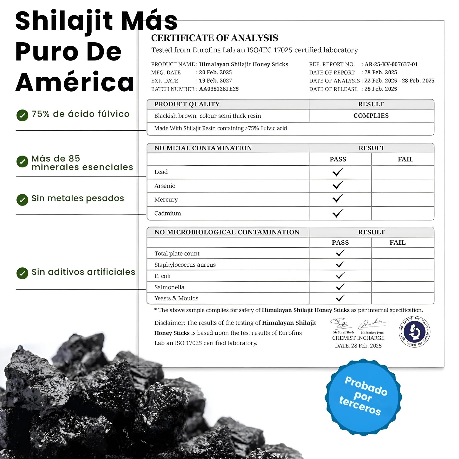 Organic Shilajit Honey Sticks - Alurene